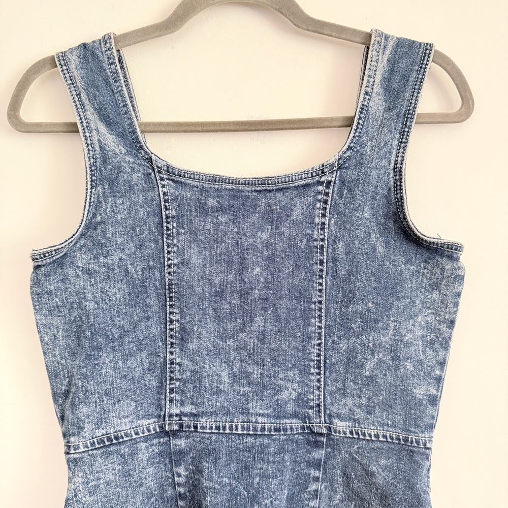 Vintage Jordache Sleeveless Button Up Acid Wash Denim Dress Size Small Y2K - Picture 10 of 13
